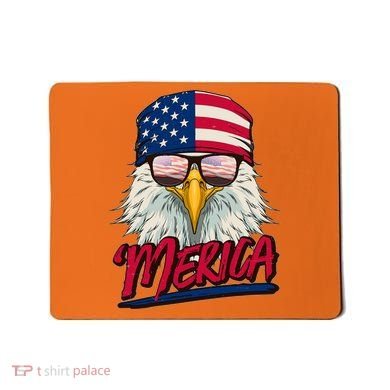 Funny Merica Eagle USA American Flag Mousepad