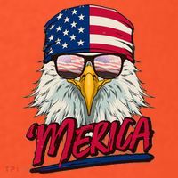 Funny Merica Eagle USA American Flag Baby Bodysuit thumb 2