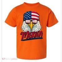 Funny Merica Eagle USA American Flag Toddler T-Shirt thumb 0