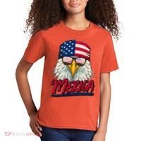 Funny Merica Eagle USA American Flag Kids T-Shirt thumb 2