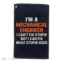 Funny Mechanical Engineer I Cant Fix Stupid Golf Towel thumb 0