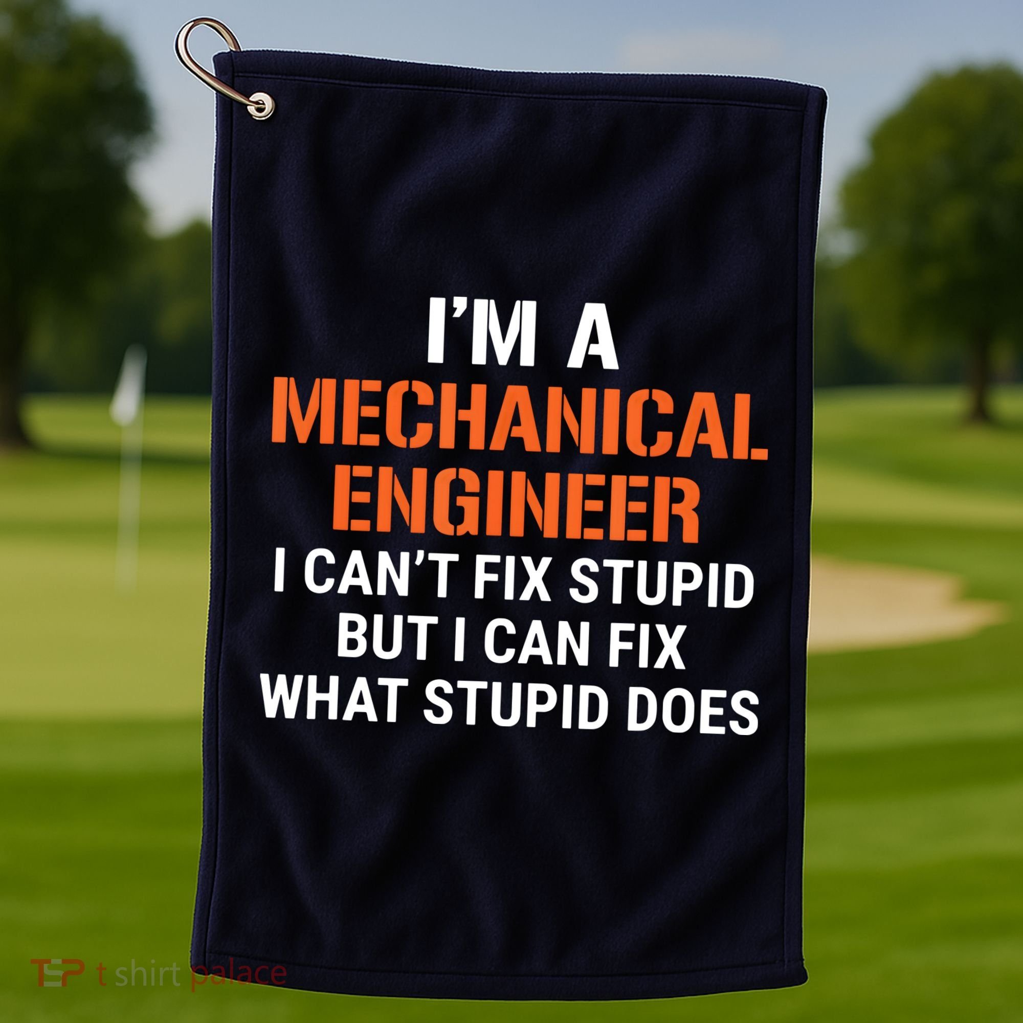 Funny Mechanical Engineer I Cant Fix Stupid Golf Towel
