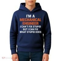 Funny Mechanical Engineer I Cant Fix Stupid Kids Hoodie thumb 4