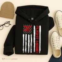 Flight Medic EMS EMT Nurse Paramedic US American Flag Gift Hoodie thumb 4