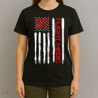 Flight Medic EMS EMT Nurse Paramedic US American Flag Gift T-Shirt thumb 4