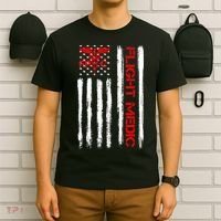 Flight Medic EMS EMT Nurse Paramedic US American Flag Gift T-Shirt thumb 6