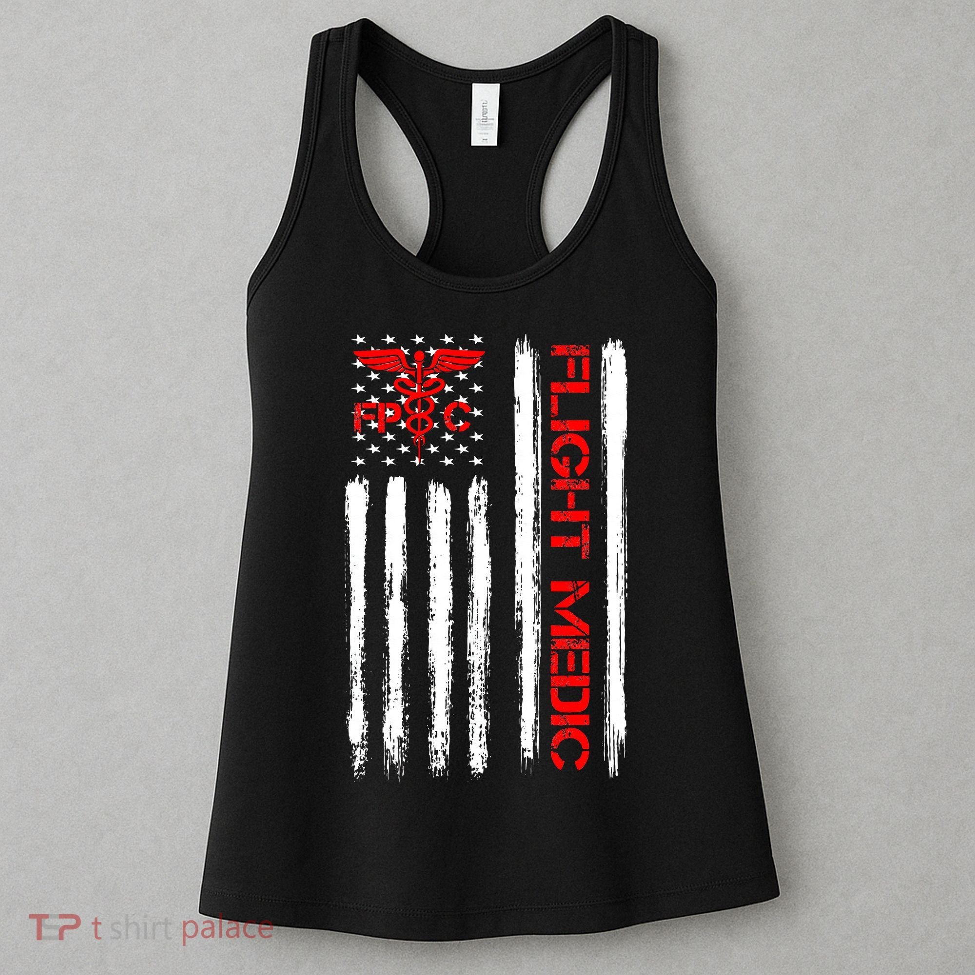 Flight Medic EMS EMT Nurse Paramedic US American Flag Gift Women's Tank Top