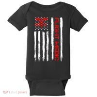 Flight Medic EMS EMT Nurse Paramedic US American Flag Gift Baby Bodysuit thumb 0