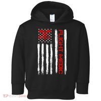 Flight Medic EMS EMT Nurse Paramedic US American Flag Gift Toddler Hoodie thumb 0