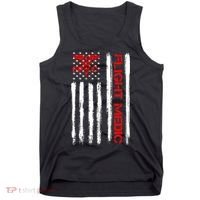 Flight Medic EMS EMT Nurse Paramedic US American Flag Gift Tank Top thumb 0