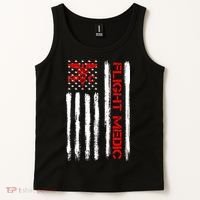 Flight Medic EMS EMT Nurse Paramedic US American Flag Gift Tank Top thumb 2