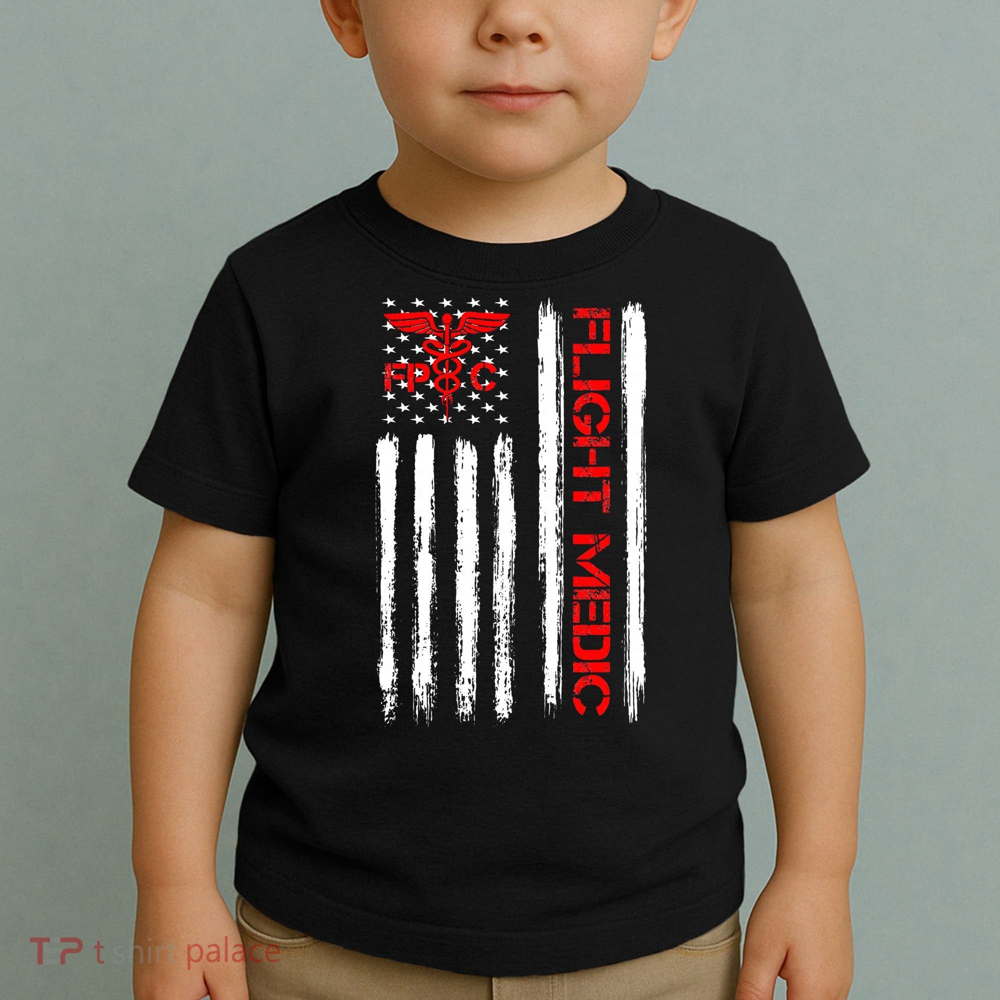 Flight Medic EMS EMT Nurse Paramedic US American Flag Gift Toddler T-Shirt