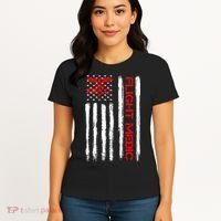 Flight Medic EMS EMT Nurse Paramedic US American Flag Gift Women's T-Shirt thumb 4