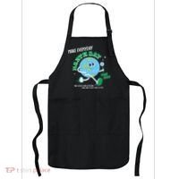 Funny Make Everyday Earth Day Think Green Cartoon Earth Apron thumb 0