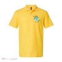 Funny Make Everyday Earth Day Think Green Cartoon Earth Polo thumb 0