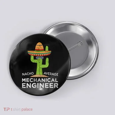 Funny Mechanical Engineer Engineering Button