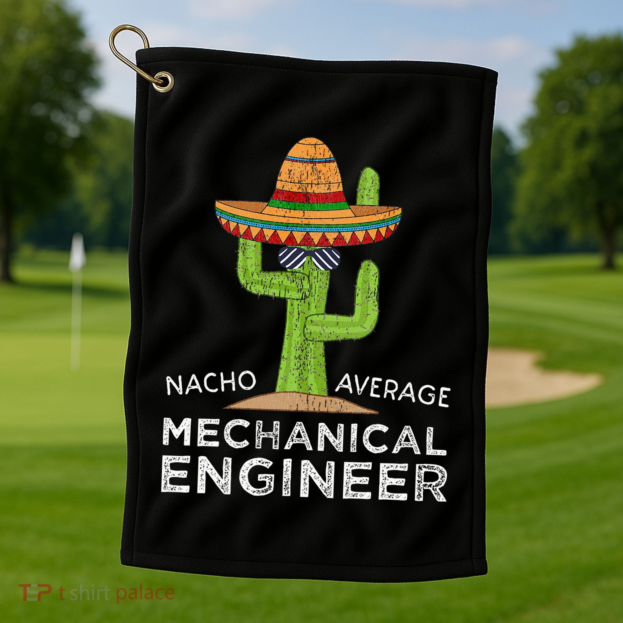Funny Mechanical Engineer Engineering Golf Towel