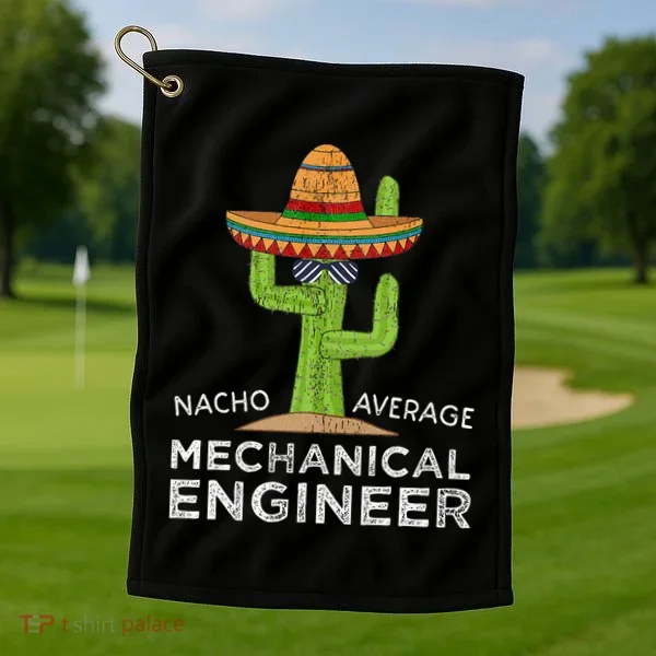 Funny Mechanical Engineer Engineering Golf Towel