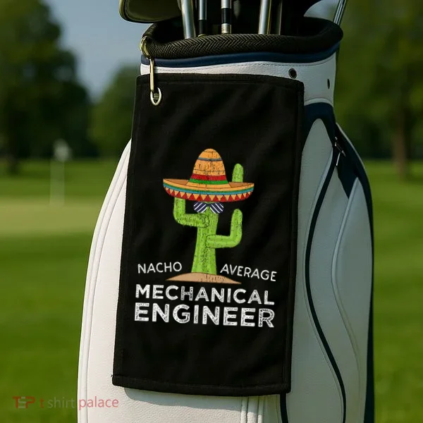 Funny Mechanical Engineer Engineering Golf Towel