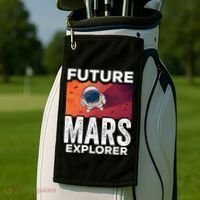 Future Mars Explorer Sayings Planet Space Golf Towel thumb 2