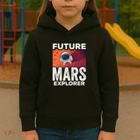 Future Mars Explorer Sayings Planet Space Kids Hoodie thumb 3