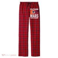 Future Mars Explorer Sayings Planet Space Men's Flannel Plaid Pajama Pants thumb 0