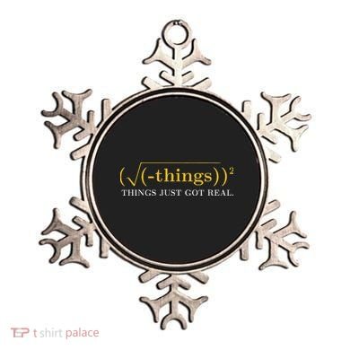 Funny Math Equation Things Just Got Real Saying Ornament