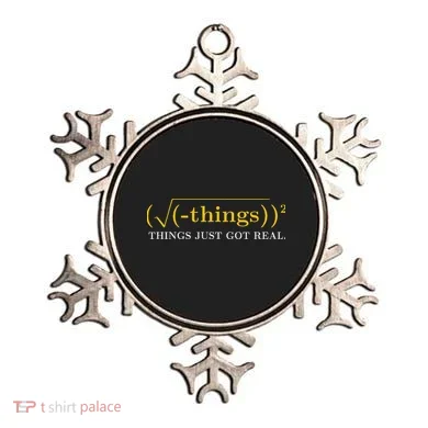 Funny Math Equation Things Just Got Real Saying Ornament