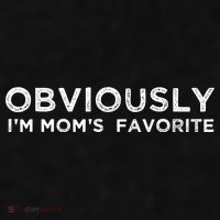 funny moms favorite, Obviously i'm mom's favorite Ladies PosiCharge Tri-Blend Wicking Tank thumb 2