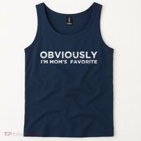 funny moms favorite, Obviously i'm mom's favorite Tank Top thumb 2
