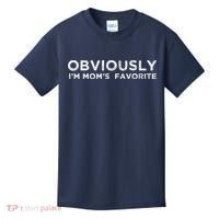 funny moms favorite, Obviously i'm mom's favorite Kids T-Shirt thumb 0