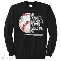Funny My Favorite Baseball Player Calls Me Pa Father's Day Sweatshirt thumb 0