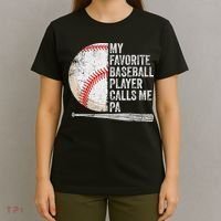 Funny My Favorite Baseball Player Calls Me Pa Father's Day T-Shirt thumb 4