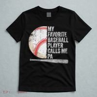 Funny My Favorite Baseball Player Calls Me Pa Father's Day T-Shirt thumb 5