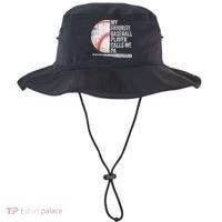 Funny My Favorite Baseball Player Calls Me Pa Father's Day Bucket Hat thumb 0