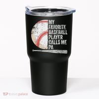 Funny My Favorite Baseball Player Calls Me Pa Father's Day Tumbler thumb 0