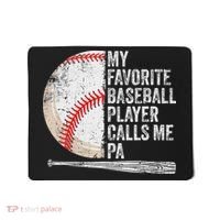 Funny My Favorite Baseball Player Calls Me Pa Father's Day Mousepad thumb 0
