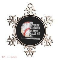 Funny My Favorite Baseball Player Calls Me Pa Father's Day Ornament thumb 0