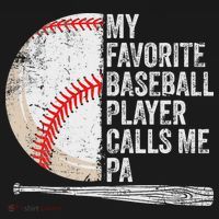 Funny My Favorite Baseball Player Calls Me Pa Father's Day Toddler Hoodie thumb 2