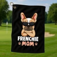 Frenchie Mom French Bulldog Dog Golf Towel thumb 1