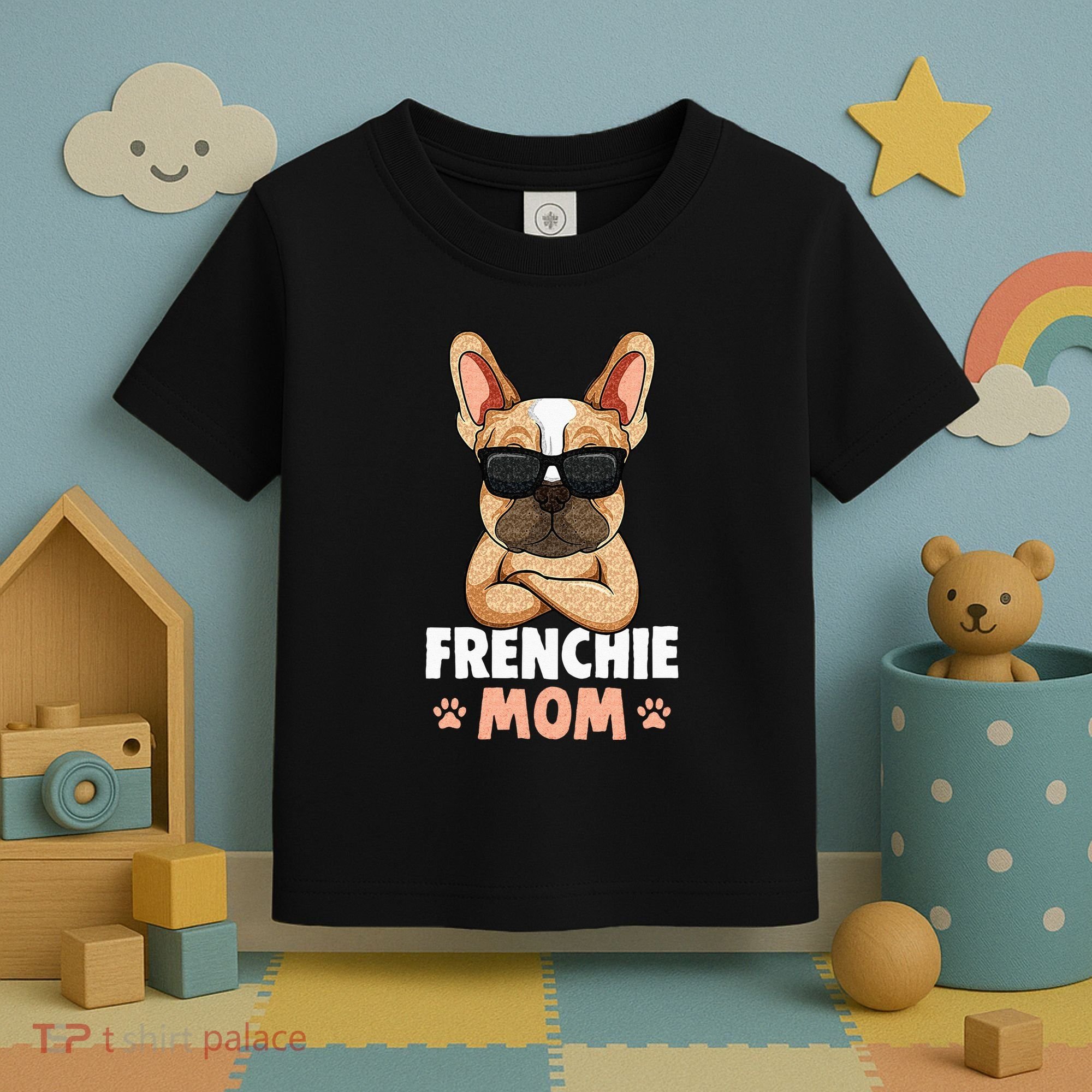 Frenchie Mom French Bulldog Dog Toddler T-Shirt