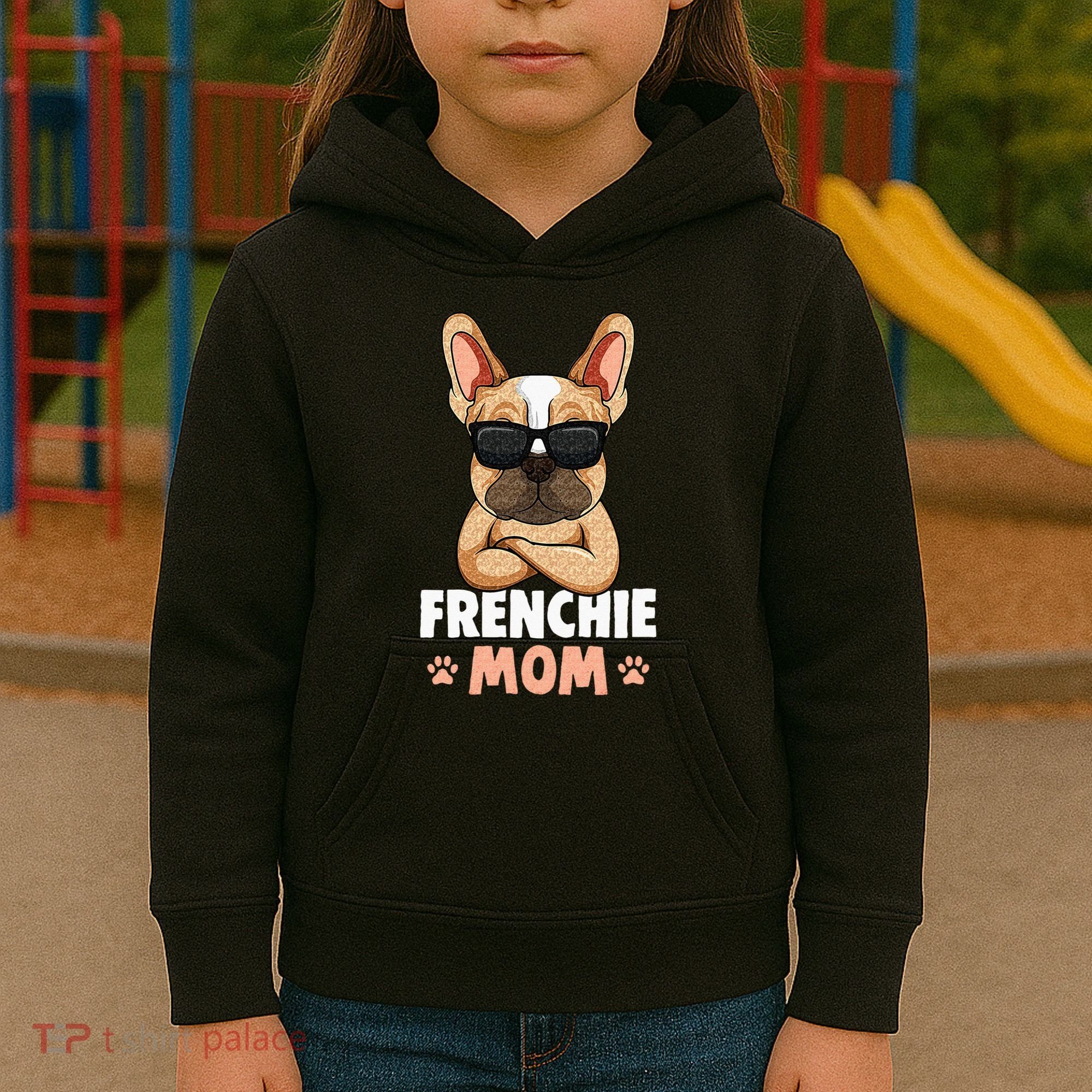 Frenchie Mom French Bulldog Dog Kids Hoodie