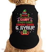 Four Main Food Groups Elf Buddy Christmas Pajama  Doggie Tank thumb 0