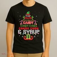 Four Main Food Groups Elf Buddy Christmas Pajama  T-Shirt thumb 3