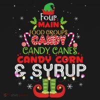 Four Main Food Groups Elf Buddy Christmas Pajama  T-Shirt thumb 7