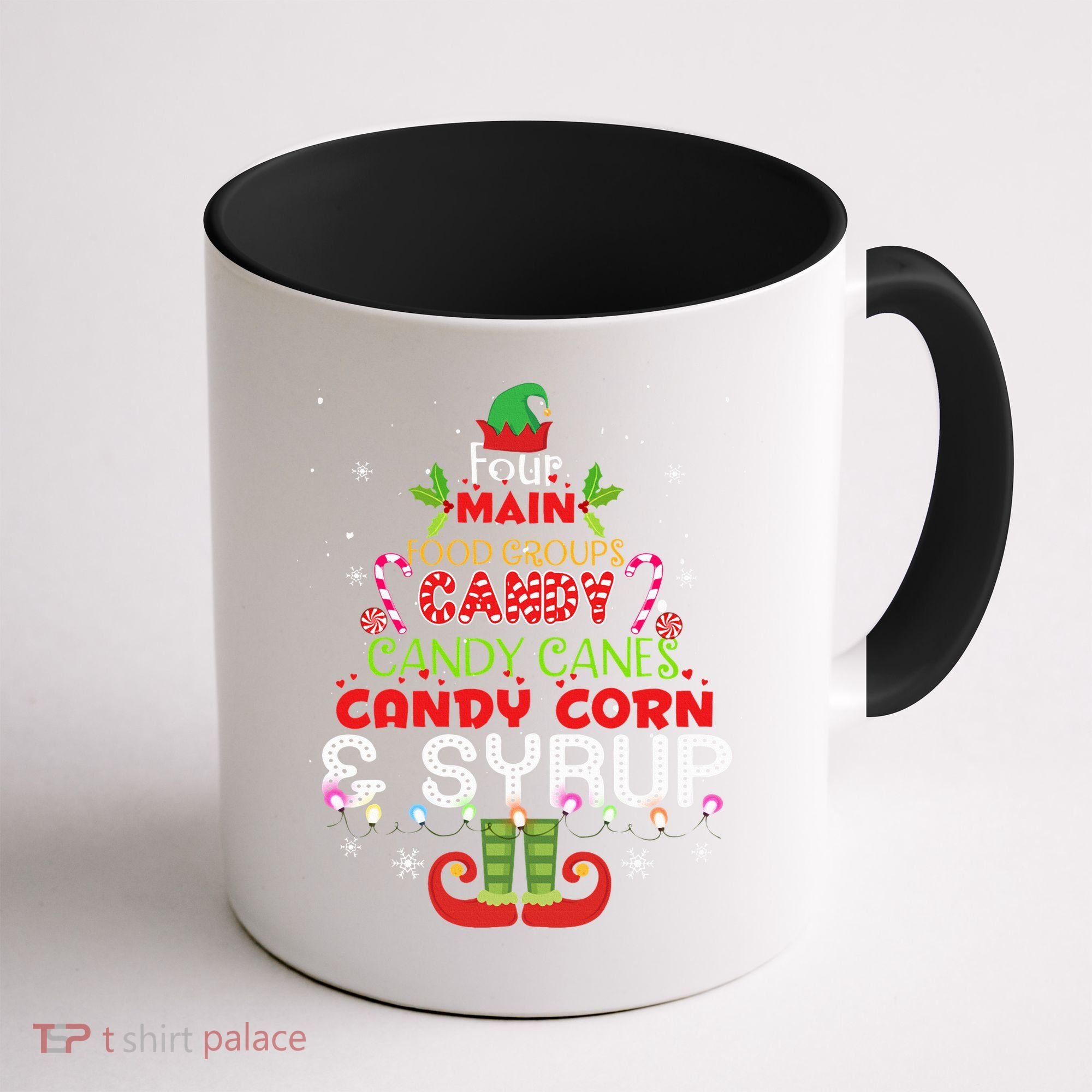 Four Main Food Groups Elf Buddy Christmas Pajama  Coffee Mug