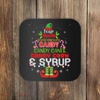 Four Main Food Groups Elf Buddy Christmas Pajama  Coaster thumb 0