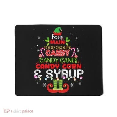 Four Main Food Groups Elf Buddy Christmas Pajama  Mousepad