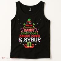 Four Main Food Groups Elf Buddy Christmas Pajama  Tank Top thumb 2