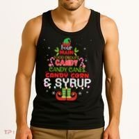 Four Main Food Groups Elf Buddy Christmas Pajama  Tank Top thumb 3